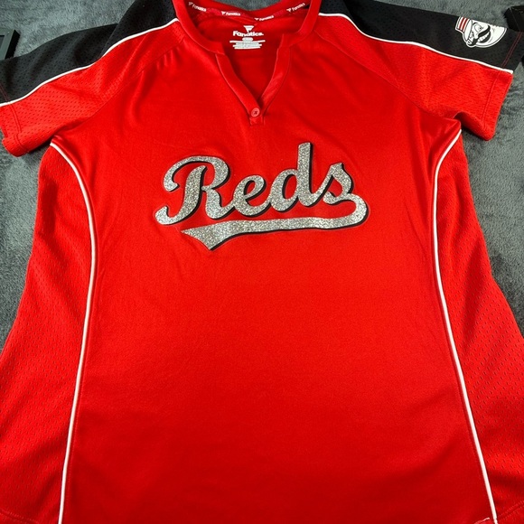 Fanatics Red and Black Women's Top - Picture 1 of 11